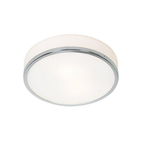 

20670-BS-OPL Aero 1 Light 10 in. Brushed Steel Flush Mount Ceiling Light