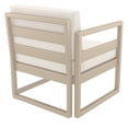 thumbnail image 2 of Mykonos Patio Club Chair Taupe with Acrylic Fabric Natural Cushions, 2 of 7