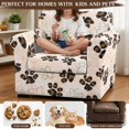 thumbnail image 5 of Psesaysky Paw Print Pattern Armchiar Slipcover 2 Piece Arm Chair Covers Spandex Sofa Cover with Washable for Living Room, 5 of 8