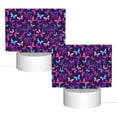 thumbnail image 2 of Cauagu Bright Purple Butterflies for Rectangle Acrylic Night Light - Acrylic Modern Bedside Light with LED Light Lamp Base - Decorative Night Lamp for Restaurant Bar Cafe Shop, 2 of 9