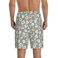 thumbnail image 4 of Lsque White Popcorn Mens Sleep Pajama Shorts,Short Pajama Pants, Cotton Ultra-Soft Knit-Small, 4 of 9
