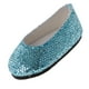 thumbnail image 5 of Lindos zapatos de lentejuelas Bling Bling aptos para muñecas de 14 '' Azul claro Sunnimix Dolls Sequins Shoes, 5 of 8