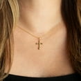 thumbnail image 2 of 14K Yellow Gold Sacred Cross Pendant Necklace (Pendant with 16" chain), 2 of 3