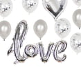 thumbnail image 2 of Globos de amor con letras de aluminio para decorar San Valentín, bodas, regalos románticos. PLATA, 2 of 3