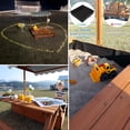 thumbnail image 6 of Outdoor Kids Sandbox with Picnic Table Foldable Sand Box with Canoppy Wooden Sand Pit with Lid Cover, 6 of 9