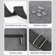 thumbnail image 3 of Bolso bandolera de un solo hombro para hombre vertical simplegris, 3 of 6