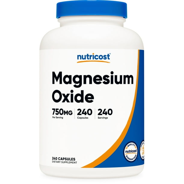 Nutricost Magnesium Oxide Supplement 750mg, 240 Capsules