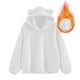 thumbnail image 5 of Sudadera con capucha larga,Suéter de pijama para mujer, manga larga con bolsillo, suave forro polar, ropa de estar en casa cómoda, sopatenor, 5 of 9