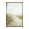 thumbnail image 3 of Kate and Laurel Sylvie Beach Grasses Framed Canvas Wall Art by Emiko and Mark Franzen of F2Images, 23x33 Natural, Ocean Beach Grass Sand Art for Wall, 3 of 7