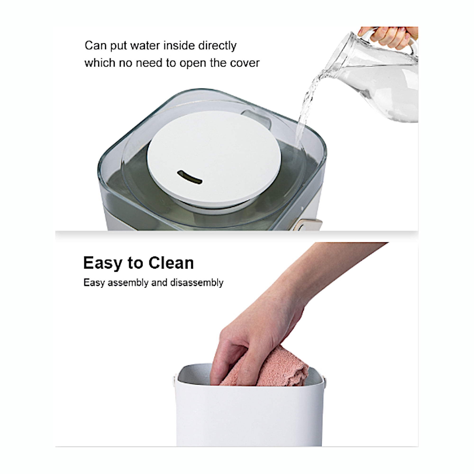 1.8 Gallon Output Top Filling Ultrasonic Humidifier, Touch Control