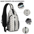 thumbnail image 2 of Sling Backpack,Brown Christmas Deer Pattern Crossbody Bag with Water Bottle Holder,Waterproof Sling Bag for Men/Women with Chest Phone Holder for Hiking,Travel, 2 of 6