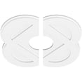 thumbnail image 6 of 36"OD x 7"ID x 14 1/4"C x 1"P Charlotte Architectural Grade PVC Contemporary Ceiling Medallion, Two Piece, 6 of 7