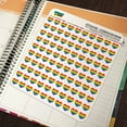 thumbnail image 5 of Rainbow Pride Gay Lesbian Contemporary 1/2" (0.5") Heart Shaped Planner Calendar Scrapbook Craft Clear Stickers, 5 of 6