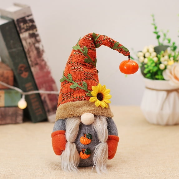 Fall Gnomes Plush Thanksgiving Decorations Handmade Swedish Gnomes Spring Bee Gnomes Plush Elf Scandinavian Tomte Sunflower Doll Decor Thanksgiving Table Ornament, Housewarming Present