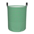 thumbnail image 1 of ZICANCN Green Gingham Check Laundry Basket Organizer , Dirty Clothes Hamper for Bathroom Kids Girls Boys Laundry Hamper Medium, 1 of 8