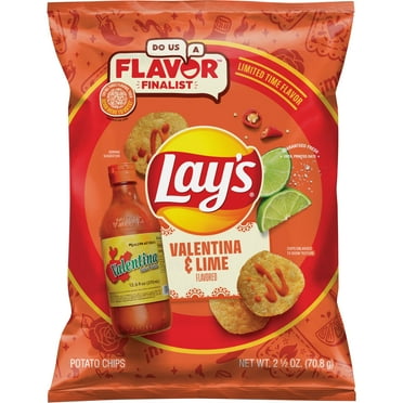 Lay's Potato Chips Snack Chips, Valentina & Lime, 2.5 oz Bag