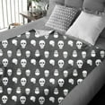 thumbnail image 4 of Cute Little Funny Ghost Blanket Gift, Spooky Decor Plush Soft Fleece Flannel Black White Spooky Halloween Throw Blanket Sheet for Toddler Lap Chair 130x150, 4 of 7