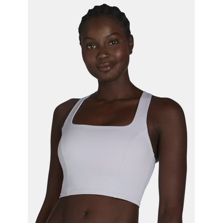 Avia Women s and Womens Plus Medium Support Square Neck Sports Bra  Sizes XS-3XL