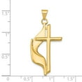 thumbnail image 3 of 14K Yellow Gold Charm Pendant Themed 38 mm 18 Cross Polished, 3 of 4