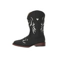 thumbnail image 2 of Roper Kids Girls Black Faux Leather Glitter Breeze Cowboy Boots 12, 2 of 6