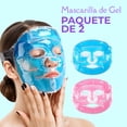 thumbnail image 4 of Mascarilla de Gel Frío y Calor para Ojos y Cara | Reutilizable, Suave y Ajustable | Alivio para Migrañas, Ojos Hinchados, Estrés y Dolor | Pack de 2 piezas (Azul y rosa), 4 of 11