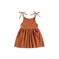 thumbnail image 2 of goowrom Robe d'Été Sans Manches Couleur Unie avec Poche, 2 of 7