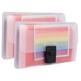 thumbnail image 1 of 2 carpetas de archivos portátiles multifunción A6 con 13 bolsillos, color arcoíris, expandibles., 1 of 6