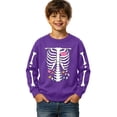 thumbnail image 4 of SJLDQY Boys Halloween Sweatshirts Long Sleeve Crew Neck Sweatshirt Hallowmas Skeleton Graphic Casual Pullover Tops for Boys, 4 of 4