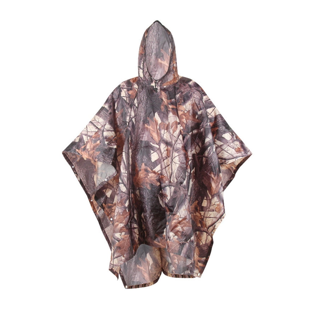 Thinsont Rain Coat Hiking Camping Raincoat Hooded Picnic Poncho Fishing