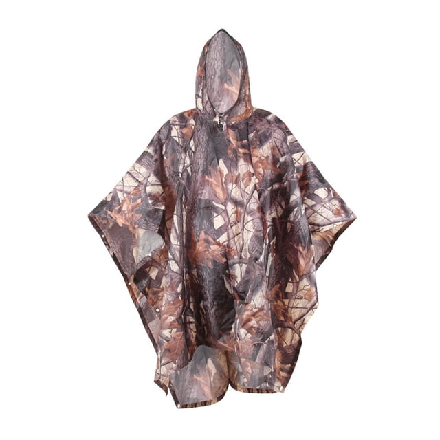 Capa de lluvia Sonducket para Senderismo Camping Chubasquero Picnic color Camuflaje de hoja