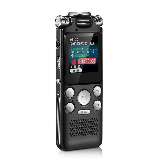 8GB Voice Recorder Noise Canceling Audio Recorder Double Microphone for HD Voice Activated Recording Metal Case