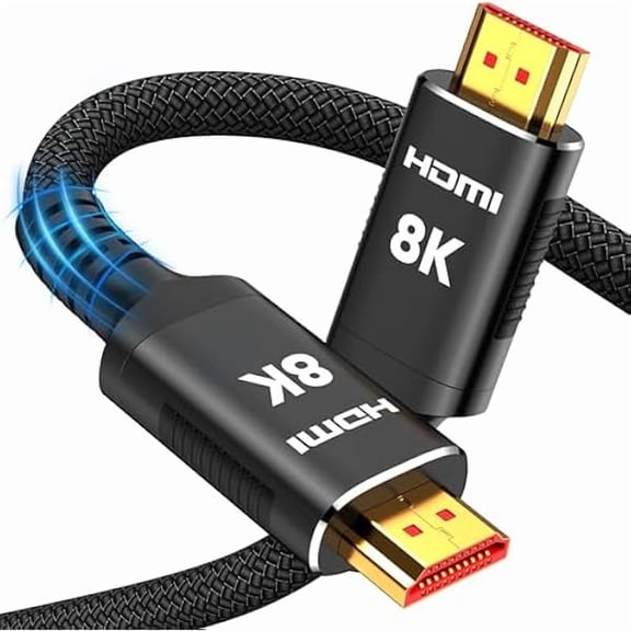 8K HDMI 2.1 Cable 1.5 ft, 48Gbps Ultra High-Speed HDMI Cables Cord, 10K 8K@60Hz, 4K@120Hz Compatible for TV/Laptop/Monitor/PS-5/X-box/Projector/Entertainment, Sound System & More