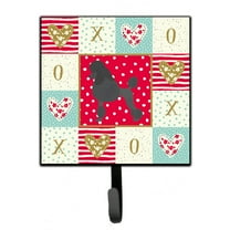 Standard Poodle Love Leash or Key Holder Red