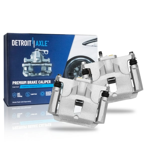Detroit Axle - 2pc Rear Calipers for 2015-2020 Chevrolet Colorado GMC Canyon Disc Brake Calipers w/Brackets 2016 2017 2018 2019 Replacement Assembly