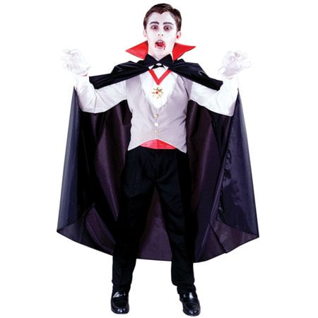 Fun World Classic Vampire Boy's Halloween Fancy-Dress Costume for Child, XL