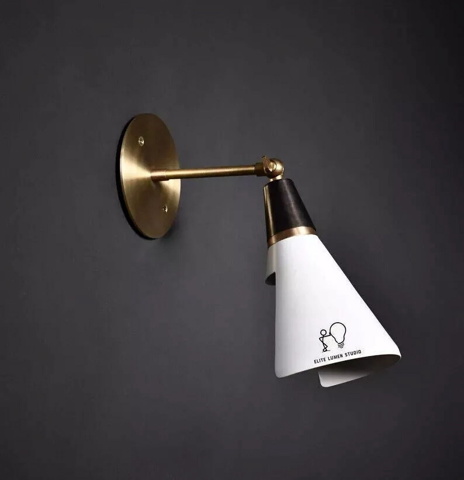 Aesthetic Vintage Collection Mid-Century 2-Light Antique Brass New Wall Sconce for Indoor & Outdoor Location
