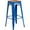 Blue, variant on Flash Furniture 30" High Backless Black-Antique Gold Metal Barstool with Square Wood Seat