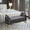 51 inch - Dark Gray, variant on BaseBeauty End of Bed Storage Bench, 51" Velvet Queen Size Storage Ottoman Bench with Golden Legs and Two Pillows for Bedroom Entryway, Black
