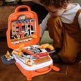 thumbnail image 3 of Juego de simución portátil, herramientas Montessori, maleta, plástico, desarrollo sensorial, juego de roles, juguetes educativos para niñas, , Caja de herramientas de reparación Sunnimix Juegos de simulación de juguetes, 3 of 8