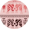 thumbnail image 1 of Ahgly Company Machine Washable Indoor Round Transitional Red Area Rugs, 5' Round, 1 of 7
