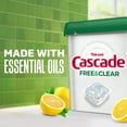 thumbnail image 4 of Cascade Free & Clear Dishwasher Pods, Dishwasher Detergent Packs, Detergent Tabs, Lemon, 19 Count, 4 of 11