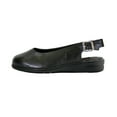 thumbnail image 3 of 24 HOUR COMFORT Lucille Wide Width Closed Toe Leather Slingback BLACK 5, 3 of 6