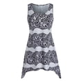 thumbnail image 1 of Tamaño más Impreso pañuelo Hem Tank Top Rosegal Camisetas sin mangas de talla grande, 1 of 5