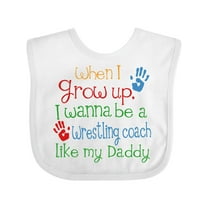 Inktastic Wrestling Coach Like Daddy Boys or Girls Baby Bib