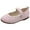 Pink, variant on REDARER Girls Sandals Solid Color Lightweight Flat Bottom Comfortable Hook Loop Princess Shoes,4.5-5 Years