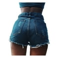 thumbnail image 4 of Sunisery Women's Short Jeans High Waist Classic Holes Shorts for Female, 4 of 8