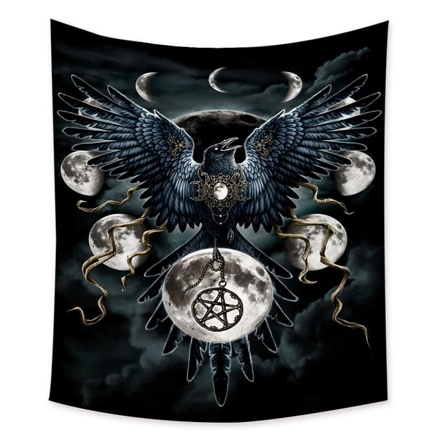 Tapiz de pared con forma de águila con forma de animal, microtela, 150 x 130 cm, decoración de habit