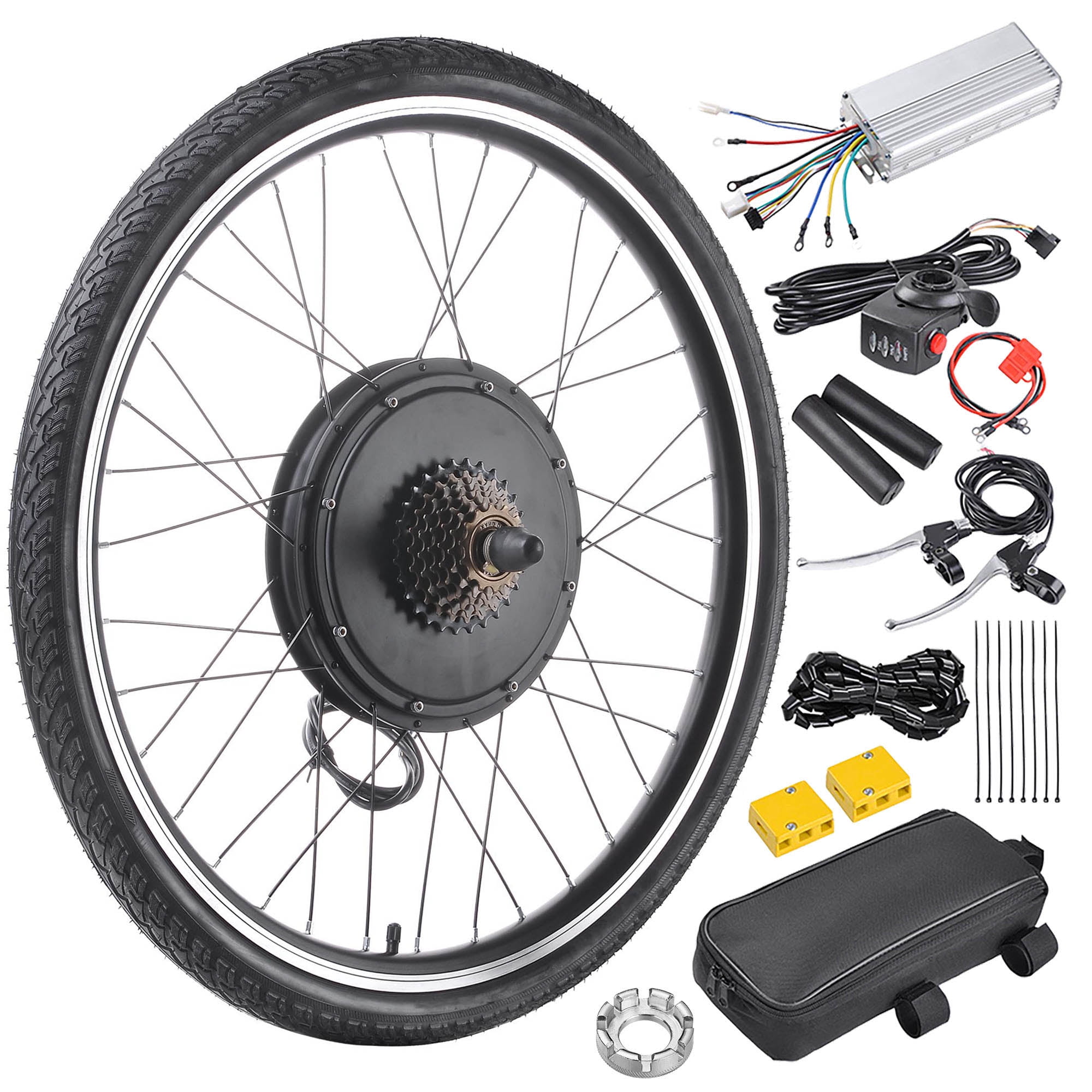 48V 1000W 20" Electric E-Bike Front Wheel Bicycle Motor Conversion Kit Fat Tire 