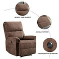 thumbnail image 4 of Bonzy Home Electric Recliner Set w/USB - Comfortable Power Reclining Sofa Chairs for Living Room, Cozy Lounge Pair in Rich Brown (Set of 2), 4 of 6