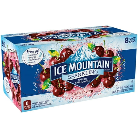 Ice Mountain Black Cherry Sparkling Water, 12 Fl. Oz., 8 Count - Walmart.com